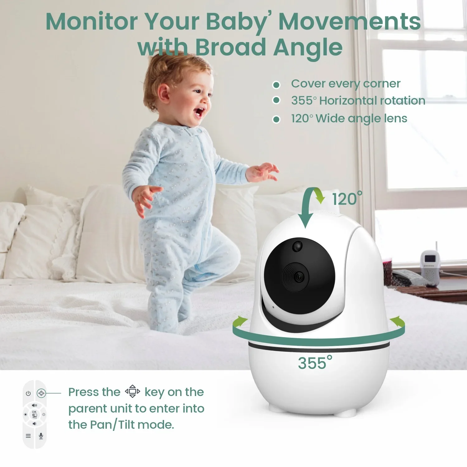 7.0 Inch Video Electronic Baby Monitor with Two Camera HD Split Screen 4X Zoom Electronic Babysitter Baby Accessories SM70 Kit