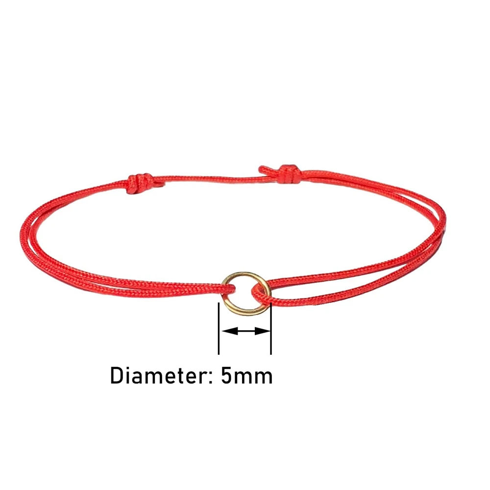 Handmade Red String Bracelet for Men Women Unisex Round Wish Bracelet Amulet for Kabbalah Protection Lucky Charm Couple Jewelry
