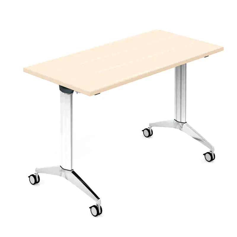 

Small Flip up Mobile School Office Conference Meeting Computer Training Desks Furniture with Wheels Modular Office Folding Table