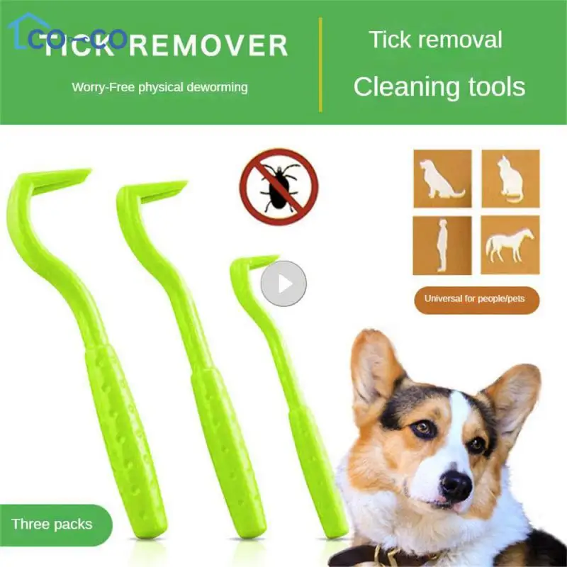 3pcs Flea Remover Hook Tick Remover Tweezer Tick Pull Pet Cat Dog Accessaries Tick Tool Pet Mites Flea Extractor Pet Supplies