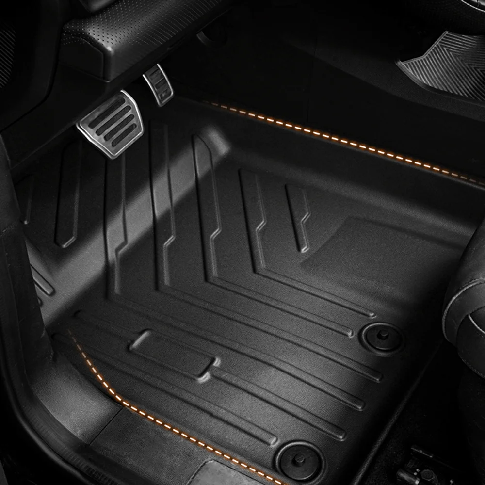 ل VW ID.4 CROZZ 2021-2025 الحصير سيارة الجذع الحصير جميع الأحوال الجوية مقاوم للماء المضادة للانزلاق الجبهة الخلفية البضائع بطانة منصات القدم LHD #3