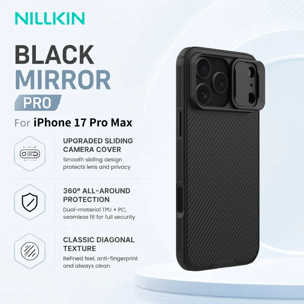 NILLKIN Case For iPhone 17 Pro Max Air 16 14 13 12 Plus Shockproof No lift screen protector TPU Frame CA4004