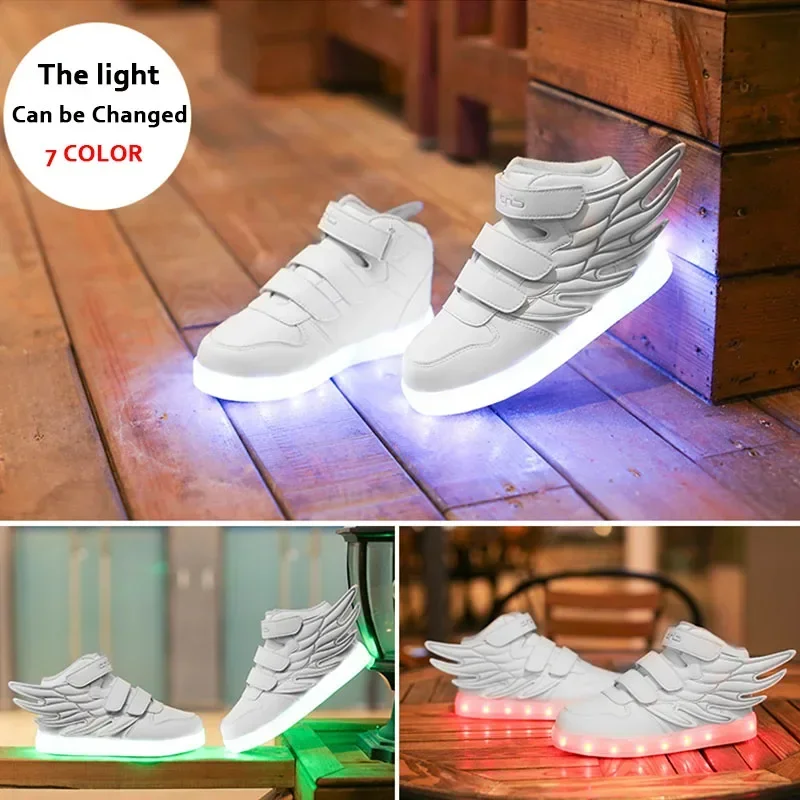 Size 25-37 Children Glowing Sneakers Kid Luminous Sneakers with Luminous Sole Lighted Shoes for Boys Girls Led Sneakers