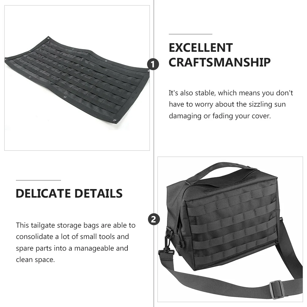 

Tailgate Storage Bag Durable Material Stable Sun Protection Tool Kit Organizer Car Accessory Modification Car Back Door Bag