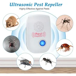 1/2/4Pcs Ultrasonic Electronic Mosquito Repellent Mouse Cockroach Spider Mosquito Rats Spiders Repellent Household Insecticide