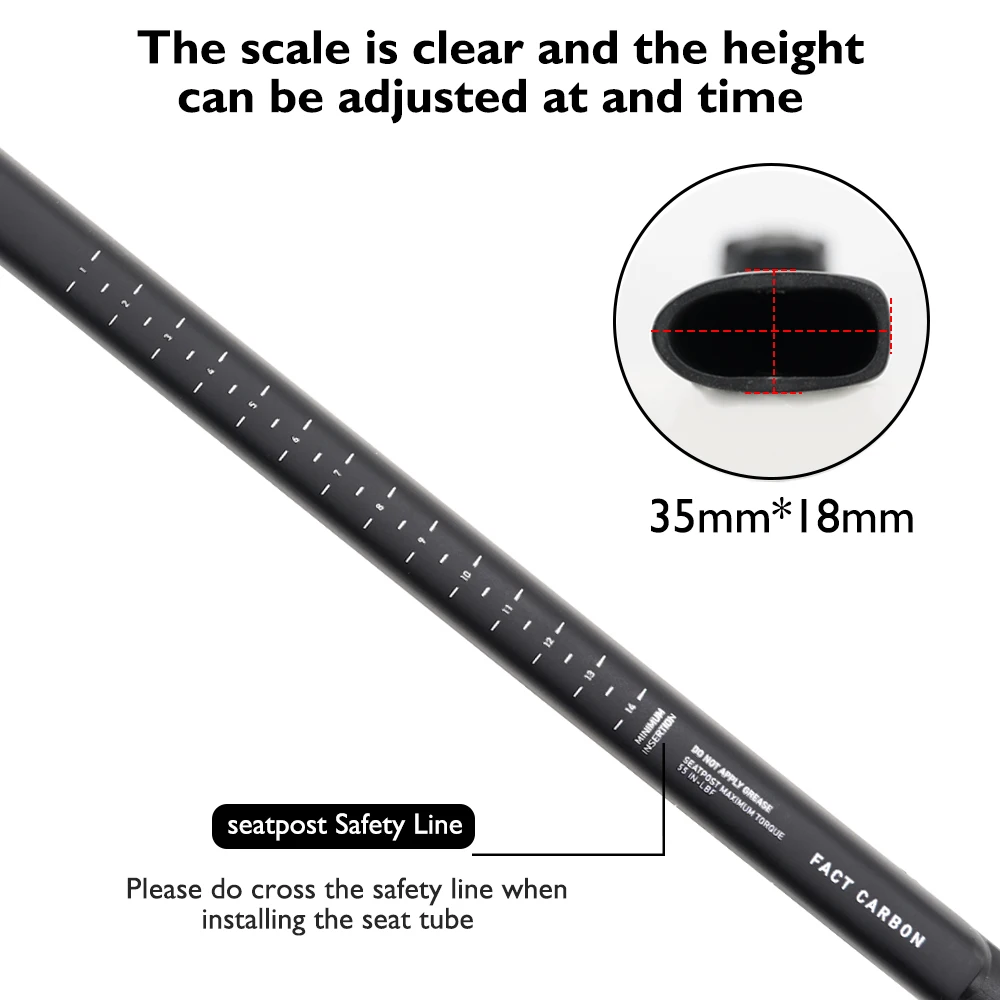 Tija de sillín de fibra de carbono S-W SL, compensación de 0MM, tija de sillín de carretera ultraligera, adecuada para tija de sillín ligera de bicicleta con marco SL8 de 300-380mm