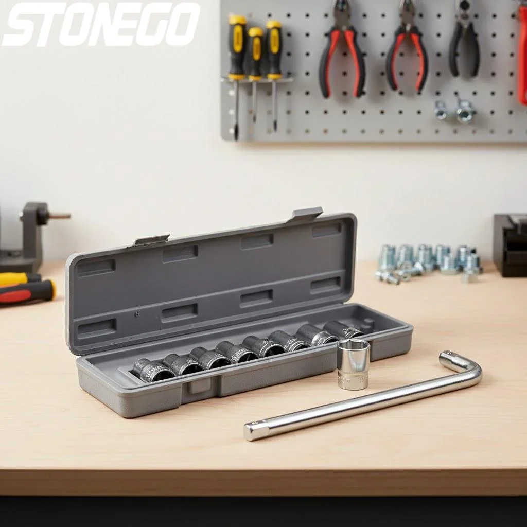 Steering Rack and Pinion Gearbox Repair Tool Box Socket Set L-Shaped Wrench Disassembly Tool