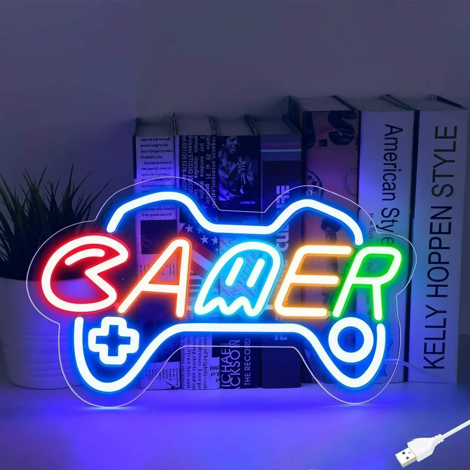 

Gamepad Neon Signs led USB Dimmable Neon Light Signs for boys room decor Gaming neon sign for bedroom man cave wall decor