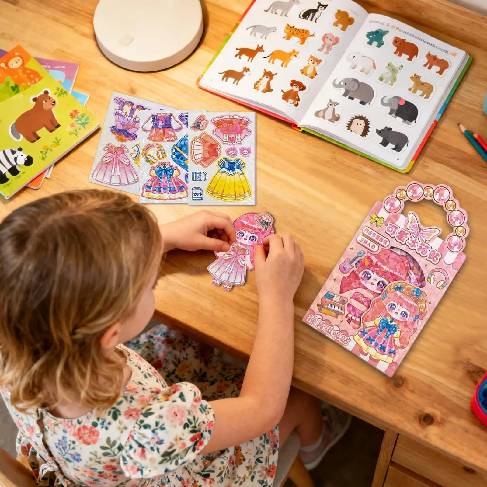 3D Magnetic Dress Up Doll Toy Set With Stand Reusable Mix Match Outfit Montessori Toy Dress-up game For Kids Birthday Gife