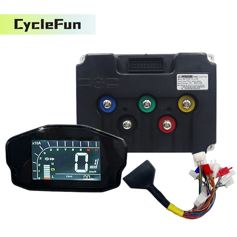 

FarDriver ND721000 V2 500A Hall Sensor BLDC Controller With DKD Display for 8KW-10KW Electric Motorcycle ATV