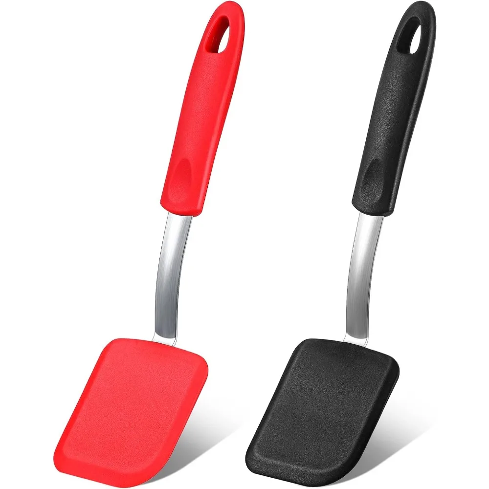 1 Pack Silicone Cookie Spatula Turner Mini Brownie Spatula Flexible Kitchen Small Silicone Spatulas for Kitchen Tools