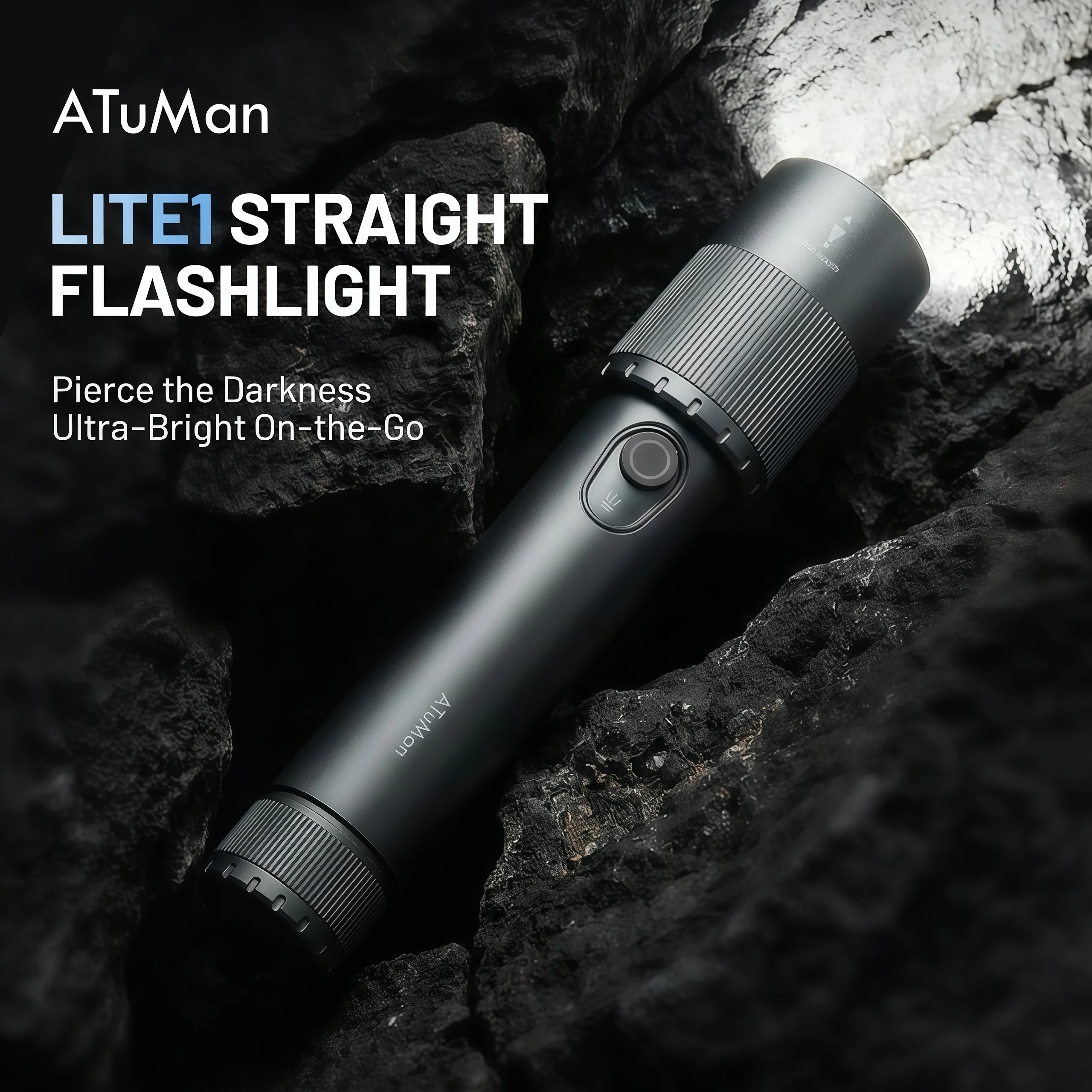 ATuMan LITE1 wiederaufladbare LED-Taschenlampe, ultrahelle tragbare Taschenlampe für Camping, Wandern und Notfälle