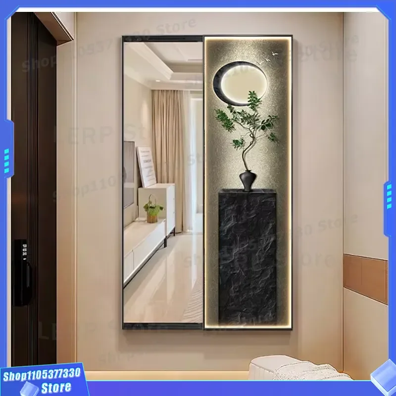 Modern Minimalist Wall Art with Hidden Full Length Mirror Decorative Painting for Living Room Bedroom Home Decoration New