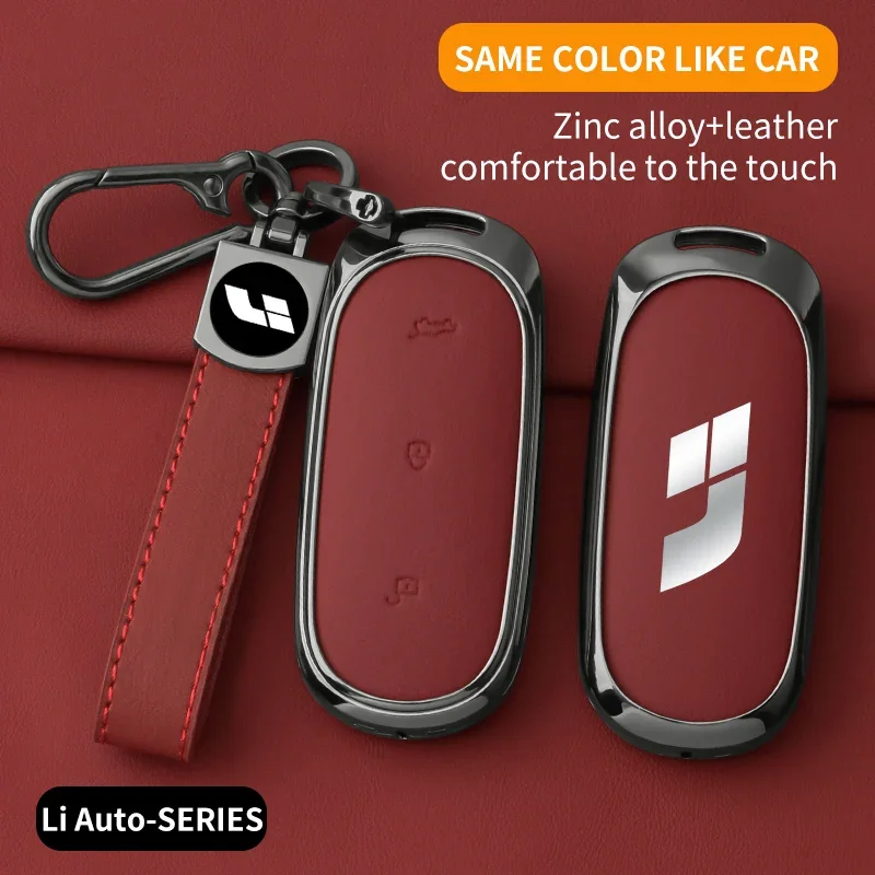 For Li Xiang L7 L8 L9 2025 Wear Resistant Smart Key Protective Shell Anti-scratch Remote Key Bag With Key Chain Auto Accessories