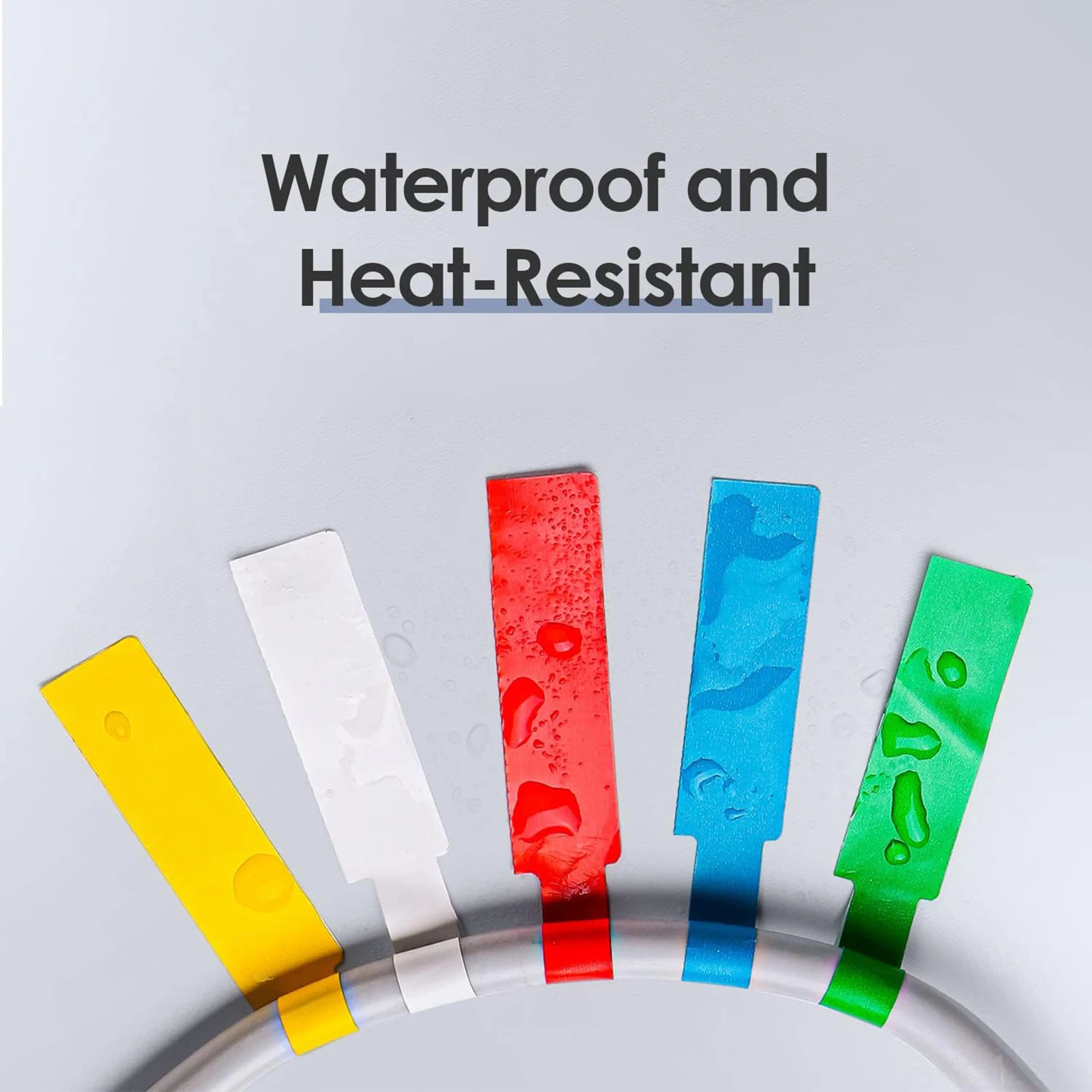 240 Pcs Cable Labels Tags for Cable Management Colorful Waterproof Cord Tags for Wire Labels Self Adhesive Tear Resistant image 3