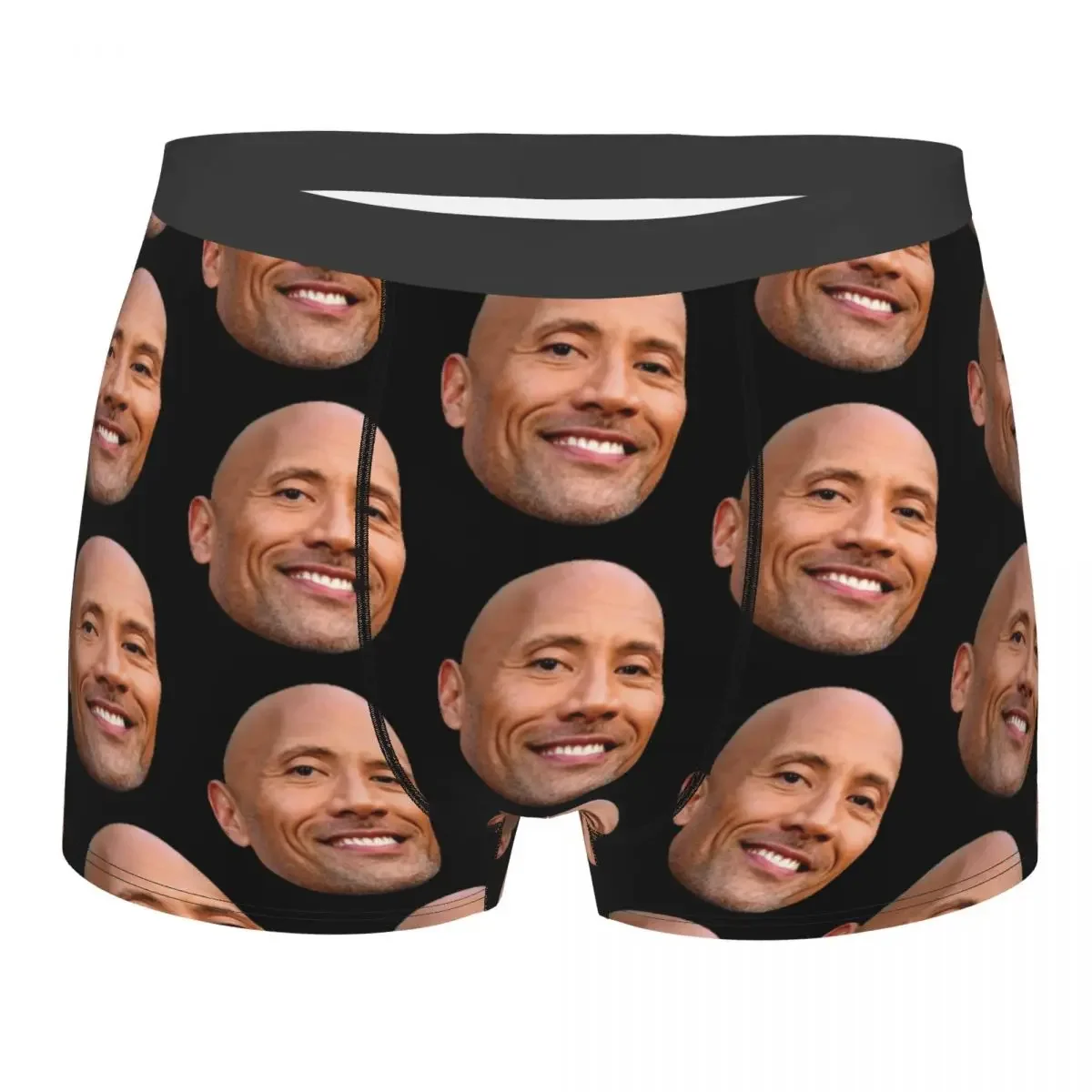 Fashion The Rock Face Dwayne Boxers Shorts Panties Men's Underpants Stretch American Actor Johnson Briefs Underwear