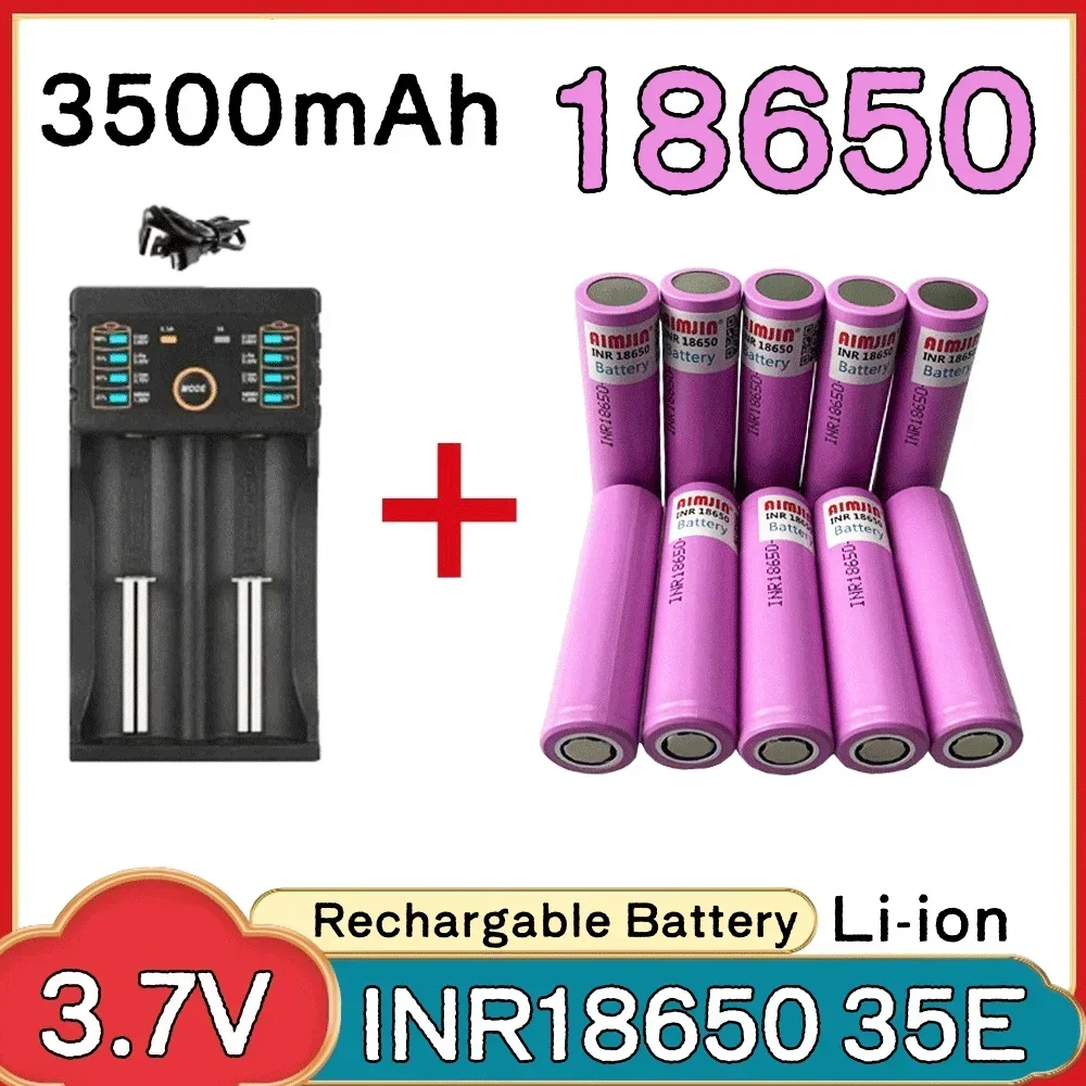100% Original for 18650 3500mAh 25A Discharge INR18650 35E 3500mAh Li-ion 3.7v Rechargable Battery 18650 Battery