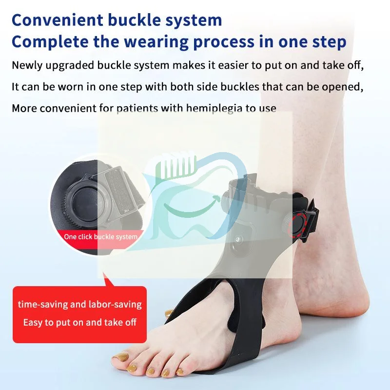 Adjustable Foot Drop Ankle Brace 1Pcs Airbag Protection Comfort Fit Support for Sports  Rehab Daily Walking Home Use