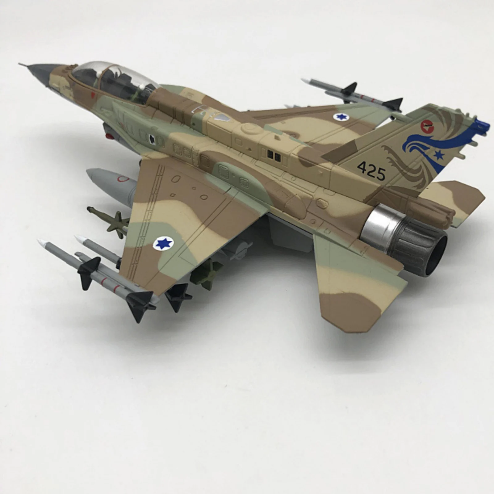 ダイキャストメタル 1/72 スケール イスラエル空軍 F-16I 戦闘機模型 おもちゃ 20.5cm 合金航空機模型 コレクションギフト用