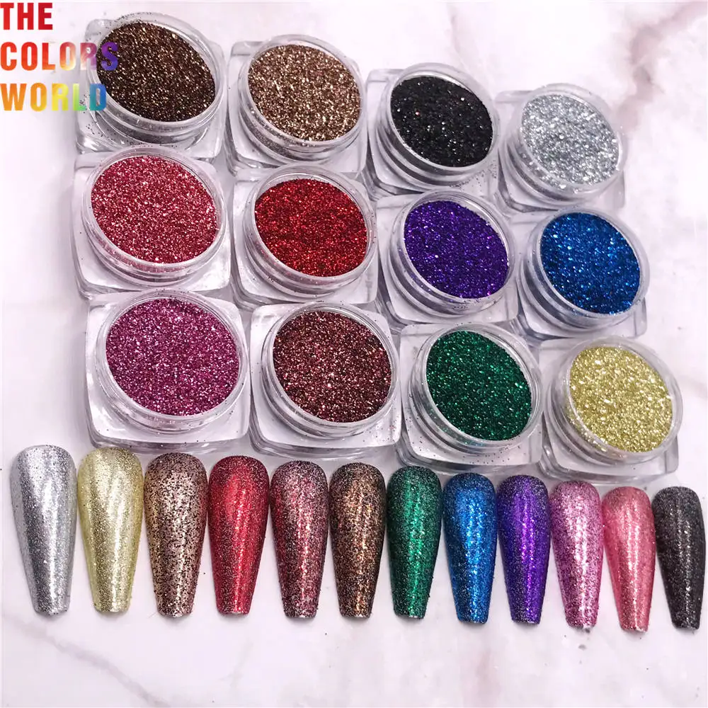 TCT-766 Winter Deep Colour Nails And Hair Glitter Powder Sparkly Metallic Luster Hexagon Winter Decorations Paillette DIY Design