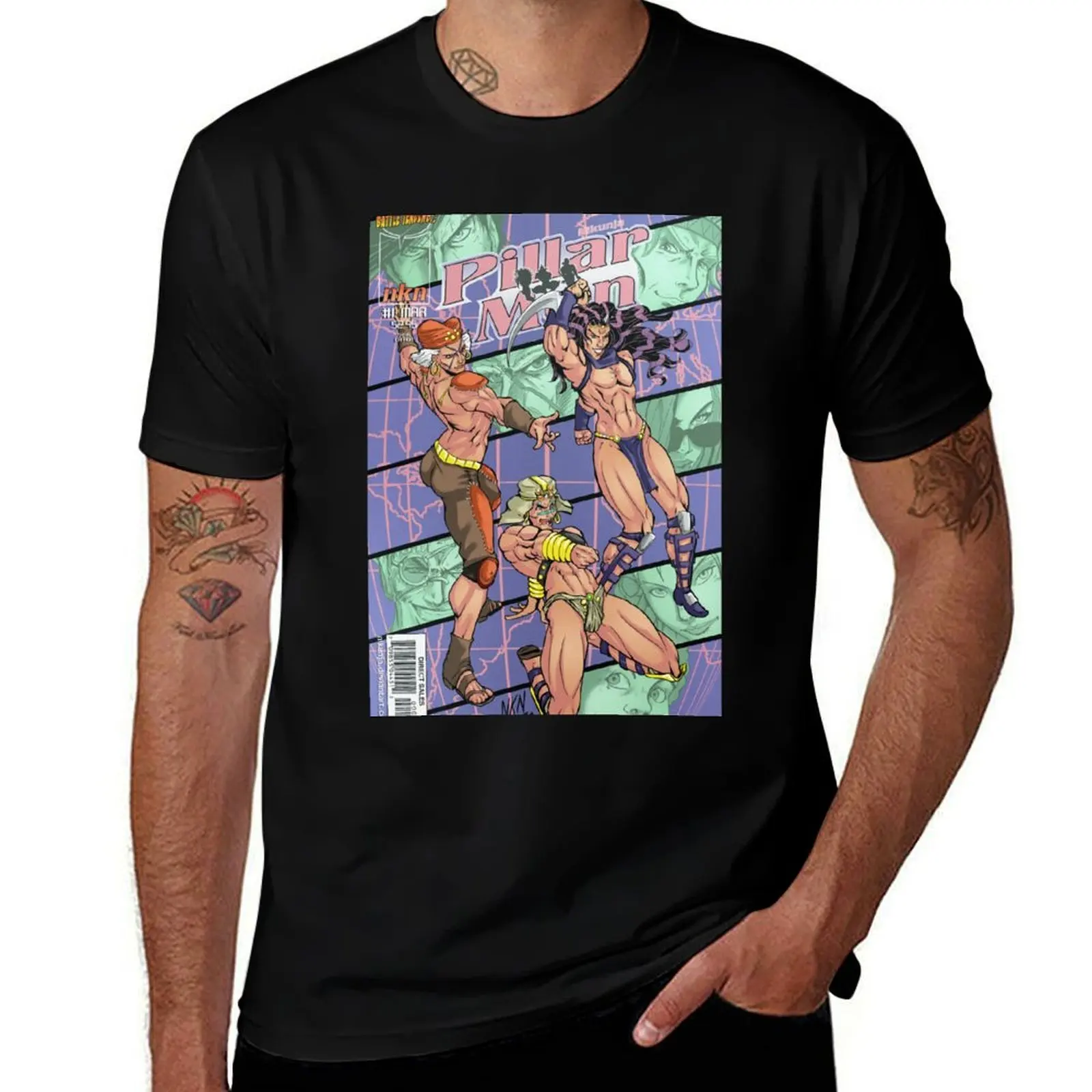 

Pillar Men T-Shirt anime tshirt t shirts for man cotton soft cotton tshirt 100% T-Shirt