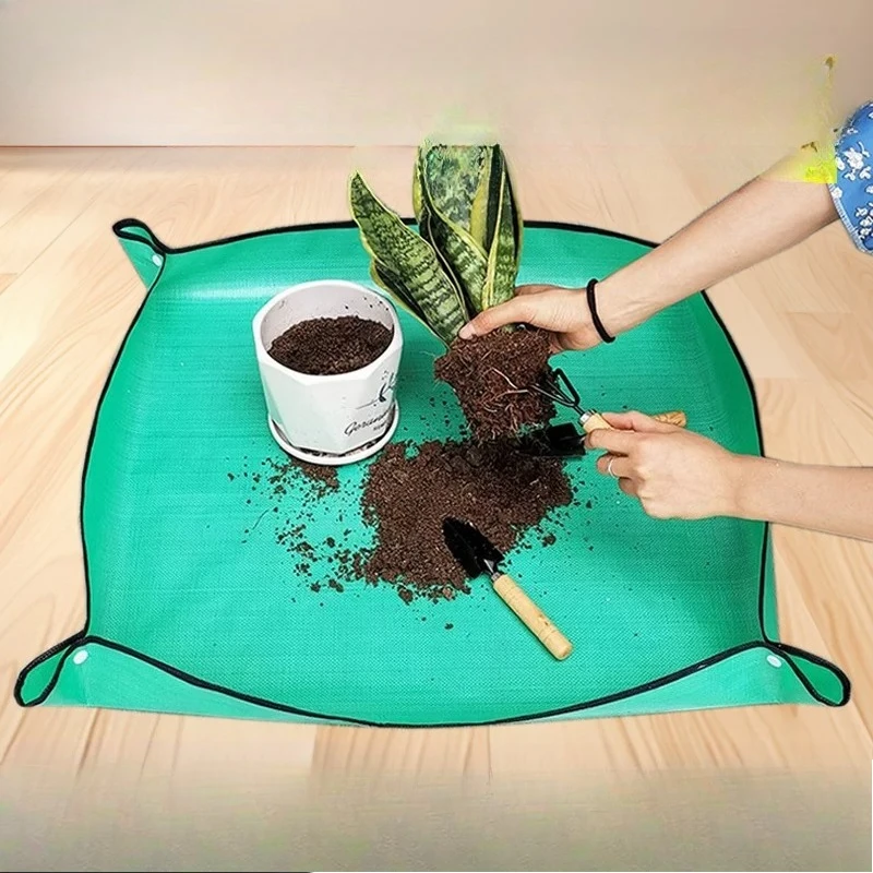 

Horticultural floor mat replacement soil mat, green plant repotting and repotting flower mixing soil to prevent water leakage