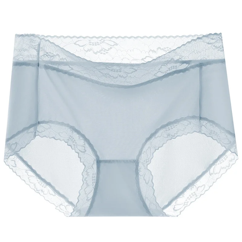 

Ice Silk Seamless Barely-There Air Pants Camellia Polyactic Acid Antibacterial Inner Comfortable Skin-Friendly Women's Briefs