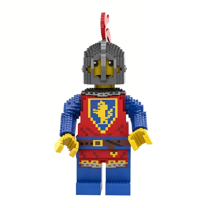 2270 деталей MOC Maxi Фигурка Рыцаря Леона Замок Рыцарей-Львов Модель Конструктора Рождественский Подарок Игрушка Конструкция DIY Идея для Сборки