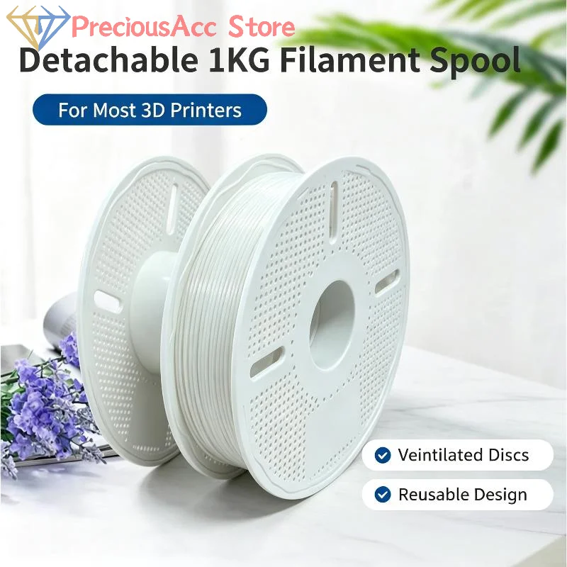 New-1Pcs Detachable Heat Resistant ABS Empty Filament Reel 3D Printers Reusable Spool For 1KG Refill Filament For Bambu Lab