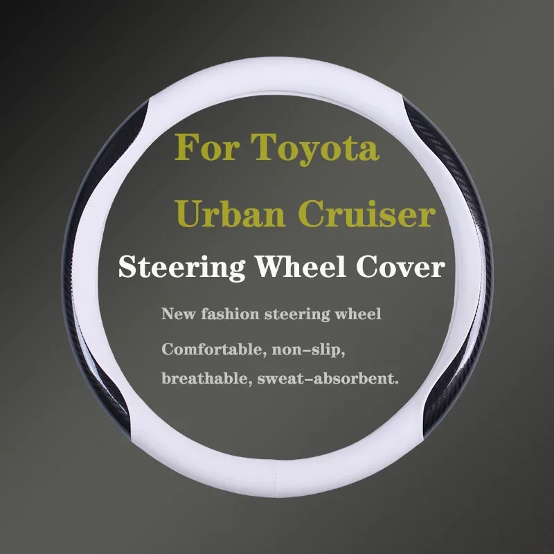 For Toyota Urban Cruiser Car Steering Wheel Cover Genuine Leather Carbon Fiber Women Man Summer Winter