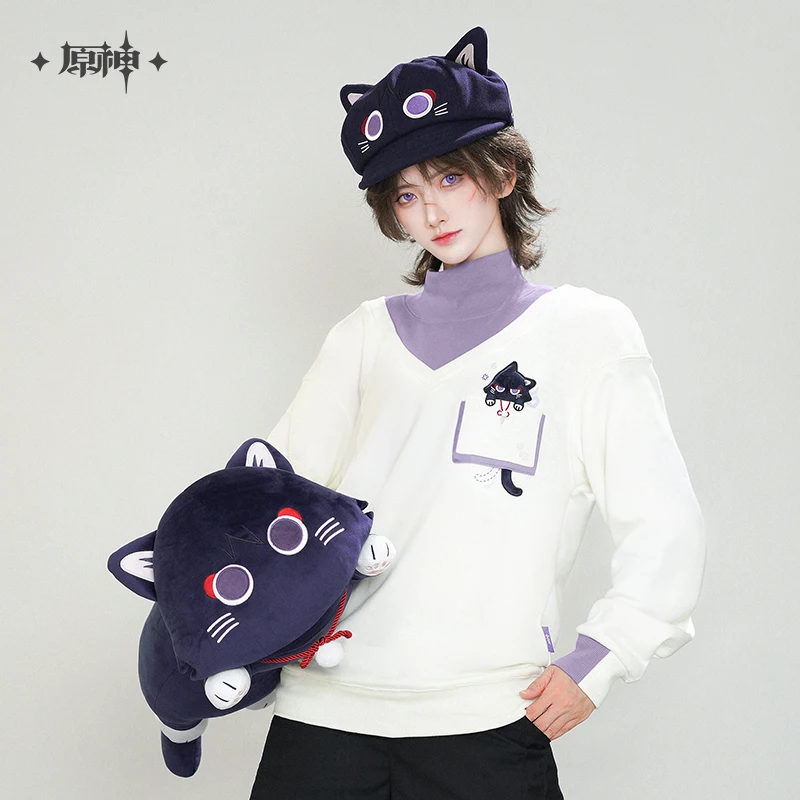 MiHoYo Official Genuine Game Impact Wanderer Theme Impression Series Wanderer Scaramouche Sweatshirt Cat Hat Birthday Gifts