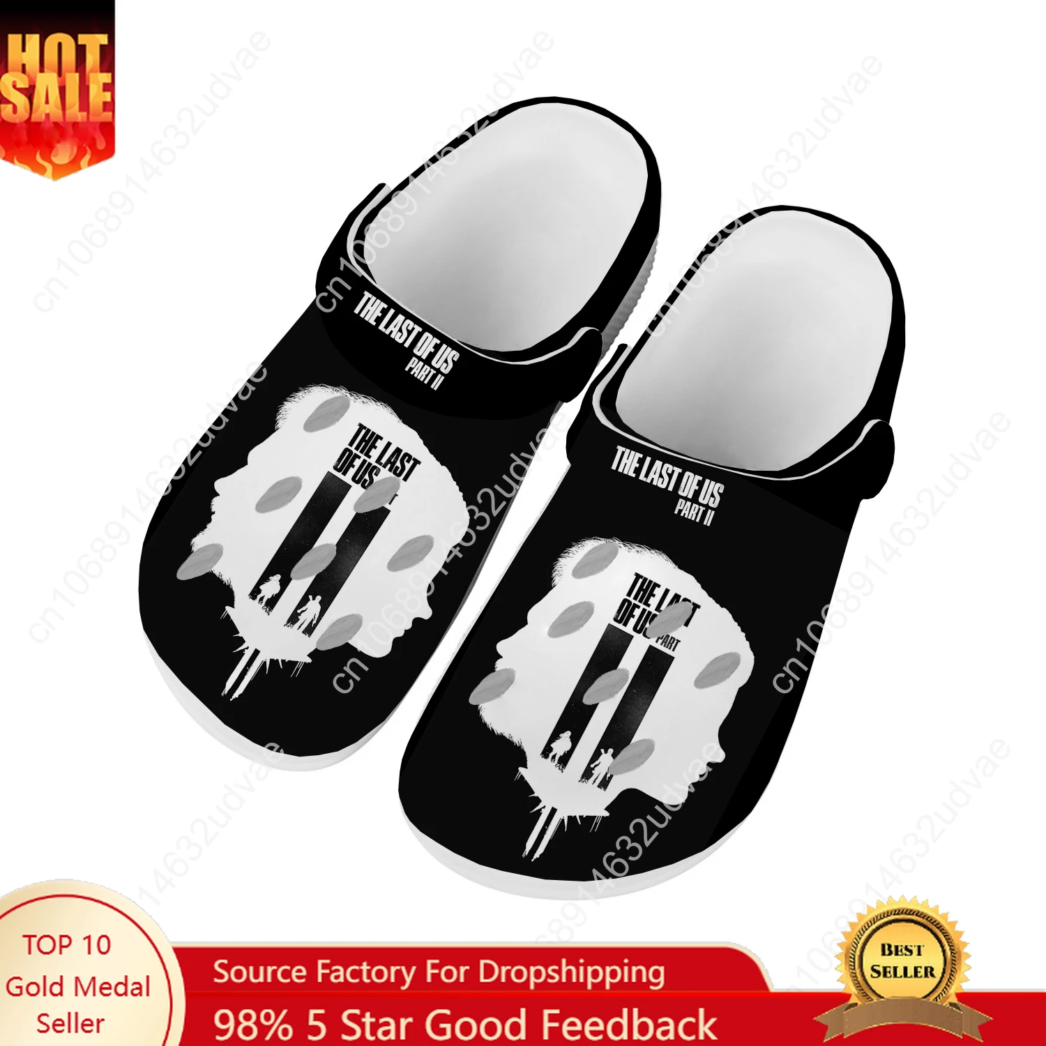 

The Last of US Part II Water Shoes Mens Womens High Quality Home Garden Clogs Customizd Sandals Beach Breathable Hole Slippers