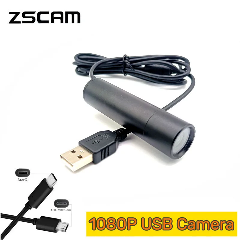 Mini Bullet Camera 1080P 2.0MP Drive-Free Type-C/USB Mini Camera for Android Computer Industrial Use 30fps HD Resolution