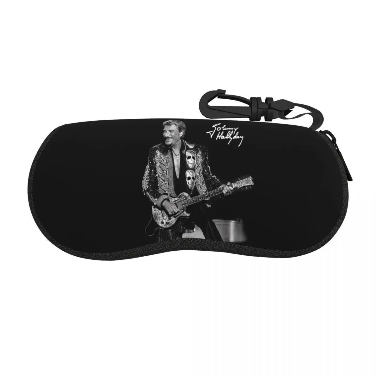 Custom Johnny Hallyday Glasses Case Cool French Singer Rock Music Shell Eyeglasses Case Sunglasses Box