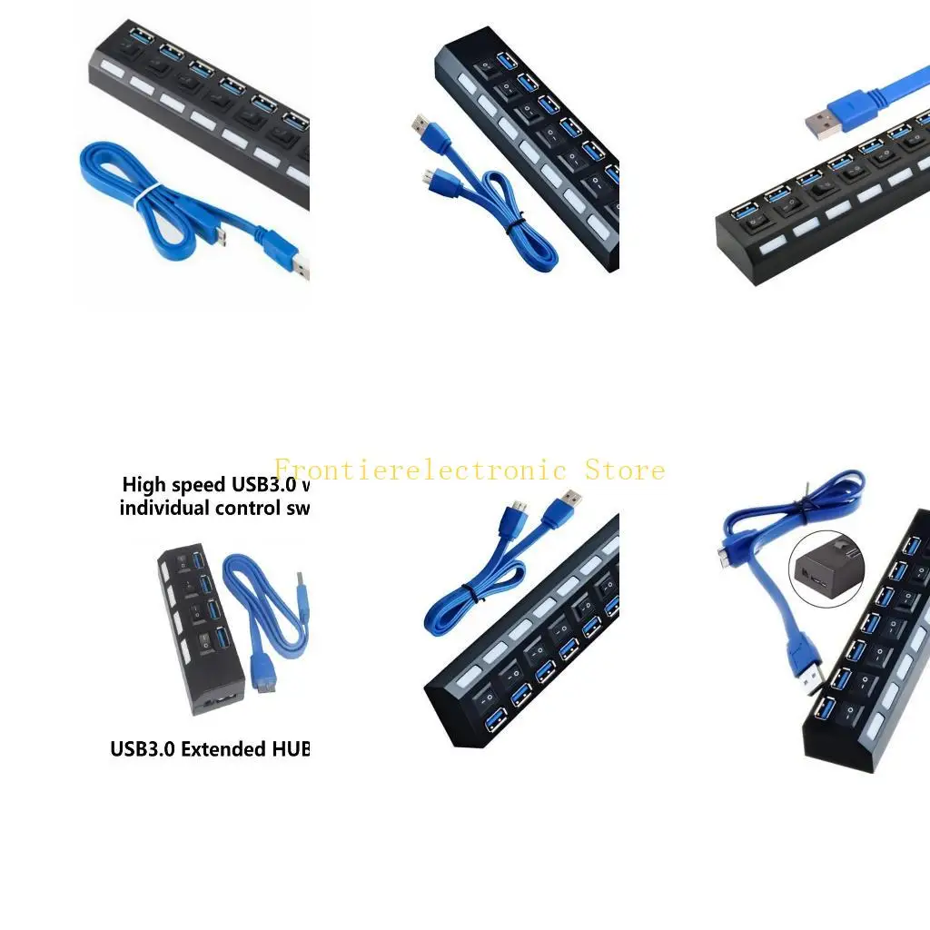 

G8DB 7-портовый концентратор USB с отдельными переключателями USB-концентратор USB 2.0 для передачи данных