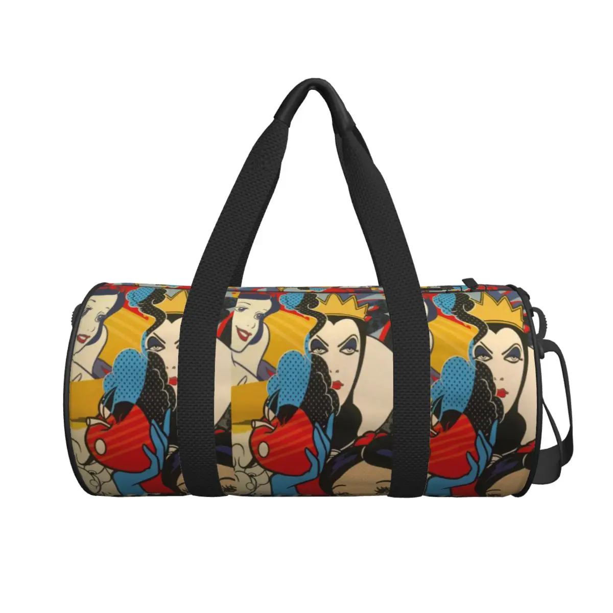 

Cartoon Snow White And Villains Large Duffle Gym Bag Waterproof Duffle Travel Bags Handbags Fitness bag