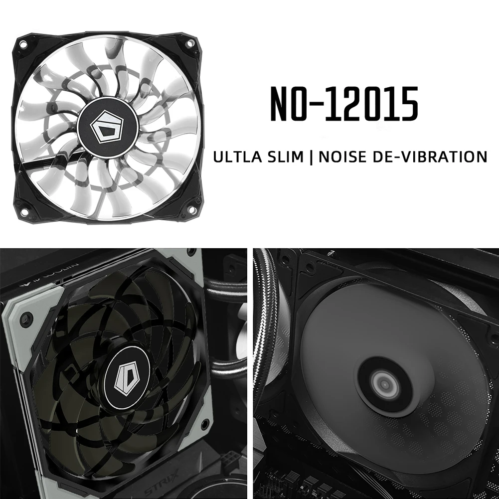 ID-COOLING 12cm Chassis Cooling Fan 4 Pin Silent CPU Radiator Heatsink Cooler