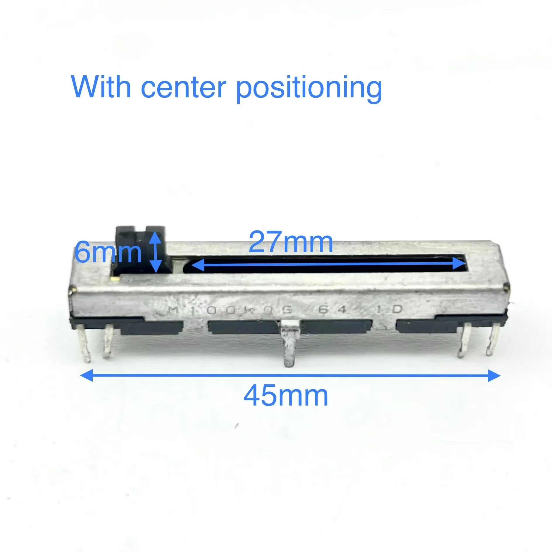 3PCS Special Push Rod Shear Potentiometer for Electronic Organs 4.5Cm Mono 100KG with 5Mm Long Midpoint Handle