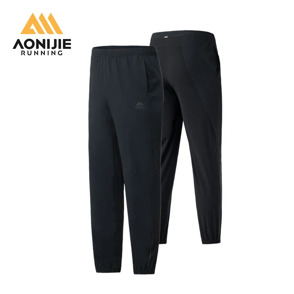 AONIJIE Sports Running Pants for Men Summer Thin Section Outdoor Quick Drying Training Straight Drawstring Trousers FM5201