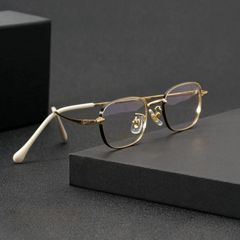 

Small frame Colorful Square Alloy Glasses Frame Men Women optical Myopia Presbyopia prescription lenses attachment eyewear