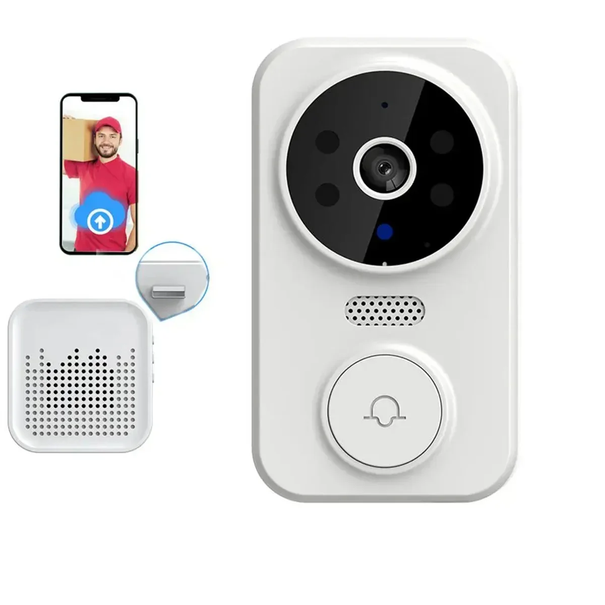 

- Popular M8 Wireless Doorbell Camera 1080 HD Informe Ring Chime WiFi Video Smart Intercom Doorbell