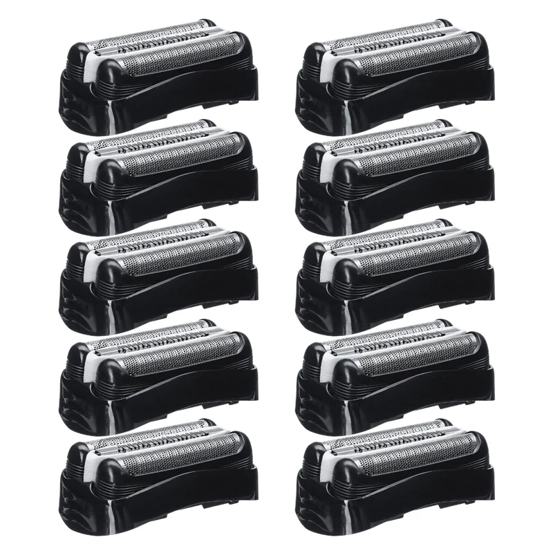 10X Shaver Blade Razor Replacement Shaver Foil Head Part Cutter Accessories For Braun Razor 32B 32S 21B 21S ,32B Solo