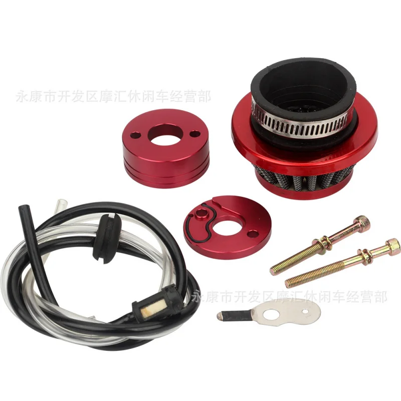 Mini Motorcycle Modification 47/49cc 40-5Air Filter FilterCNCIntake Tube Tubing Set Red