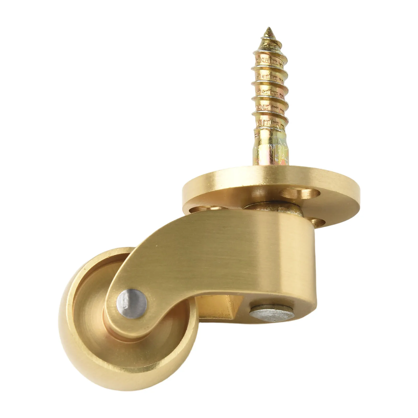 360 Degree Rotation Brass Caster Wheels Living Room Brushed Finish Enhanced Mobility Robust Load-bearing Design