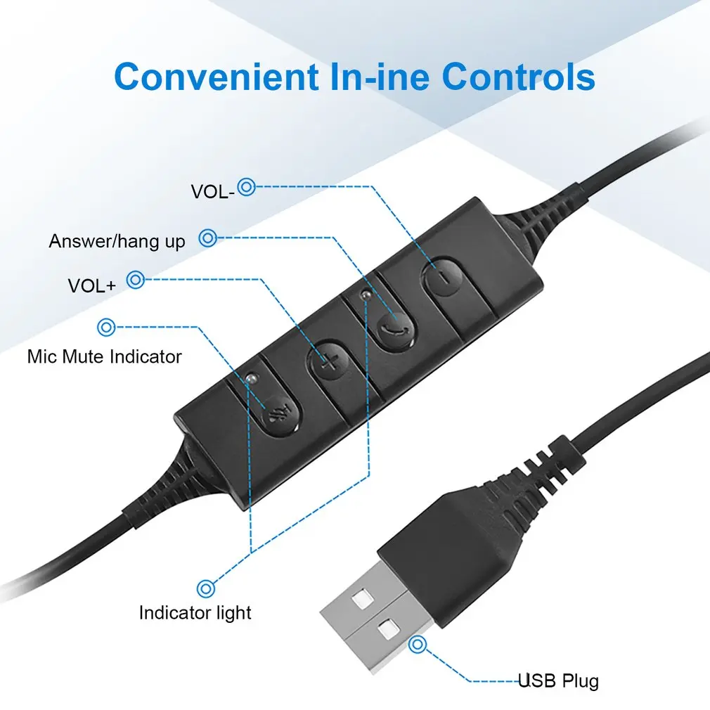 Auriculares telefónicos A16, auriculares con ruido para centro de llamadas y micrófono, volumen ajustable, cancelación de ruido, auriculares de tráfico para llamadas