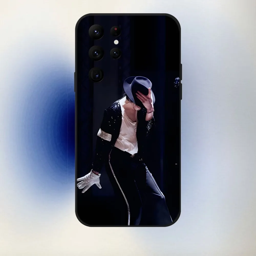 M-Michael J-Jackson Legendary Singer Phone Case For Samsung S24,23,22,30,21,10,9,Ultra,Plus,Lite,FE,5G Black Soft Case