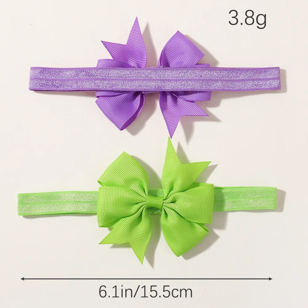 5 قطعة/المجموعة 6.1 ''Grosgrain الشريط فيونكات شعر Headbands للطفل الفتيات مطاطا رباط شعر الوليد طفل صور الدعائم اكسسوارات