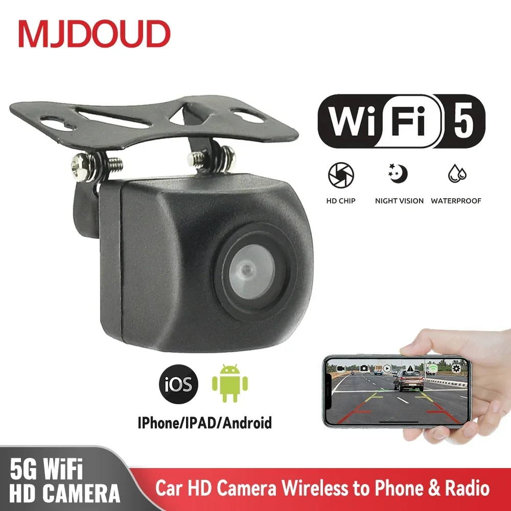 

Car Reversing Camera WIFI 5 to Android/IOS/Radio Night Vision Waterproof Camera Wireless 12V Vehicle Backup Cameras