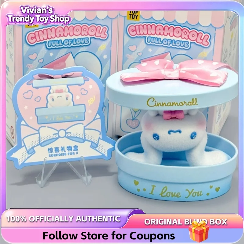 Genuine Sanrio Cinnamoroll Full Of Love Series Blind Box Cute Desktop Ornament Collectible Trendy Toy Figurine Birthday Gift view 5