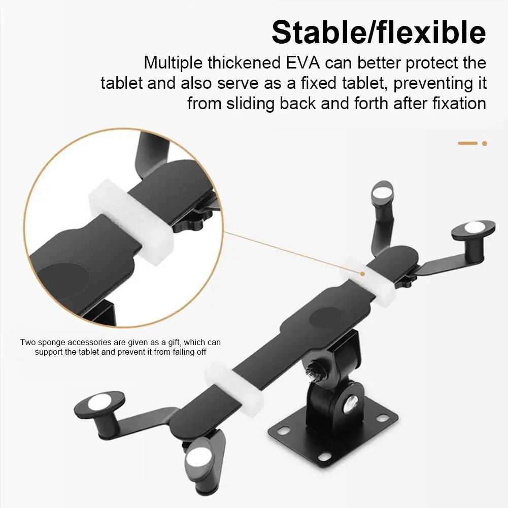 Adjustable Aluminum Tablet Stand Wall Holder 360° Flexible Angle Universal Bed Bracket Hanging Tablet Laptop Holder For iPa D5N8